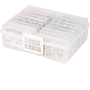 Elizabeth Ward Bead Storage Solutions 82 Piece Stackable Organizer Tray  With Lid, 78 Compartments For Seed Beads, Crystals, And Craft Supplies,  Clear : Target