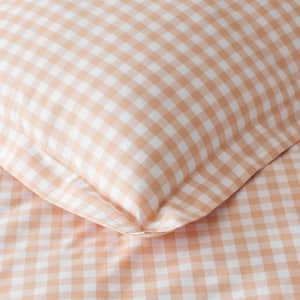 Company Cotton Gingham Yarn-Dyed Cotton Percale Sham