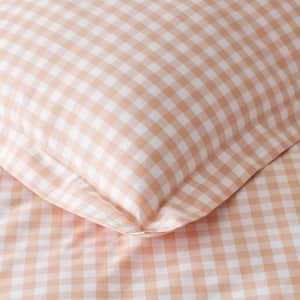 Company Cotton Gingham Yarn-Dyed Cotton Percale Pillowcase
