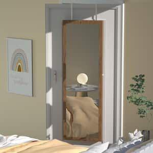 Gray Jewelry Armoire with LED Lights Can Be Hung On The Door Or Wall 43.4 Height x 14.2 Width x 3.86 Depth