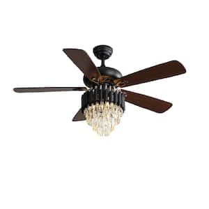 52.1 in. Indoor Chrome Classics Ceiling Fan with 3 Speed Wind and 5 Plywood Blades