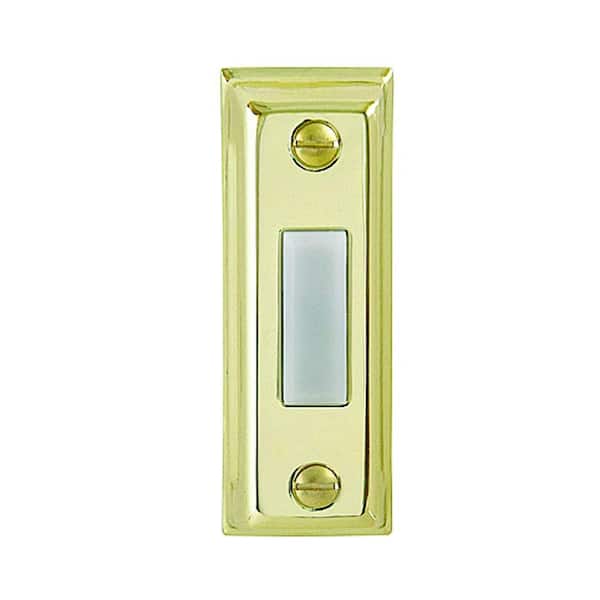 Carlon Wired Lighted Door Bell Push Button, Gold (6 per Case)