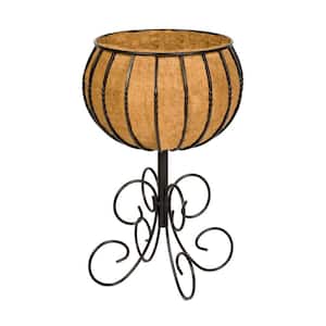 14 in. Steel Patio Urn with Coco Liner