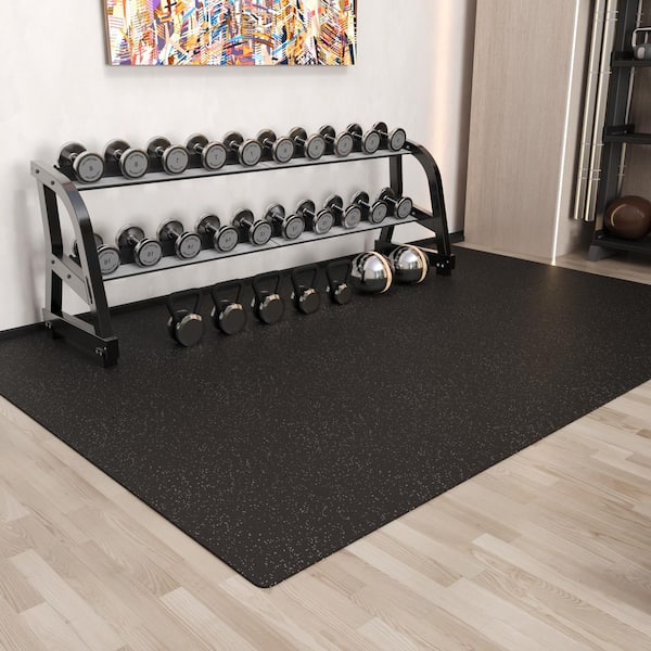 Jeedeson W x L x 6mm Pro Series Rubber Tile, Rubber