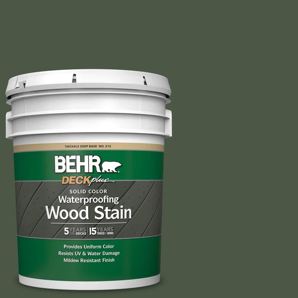 5 gal. #SC-120 Ponderosa Green Solid Color Waterproofing Exterior Wood Stai