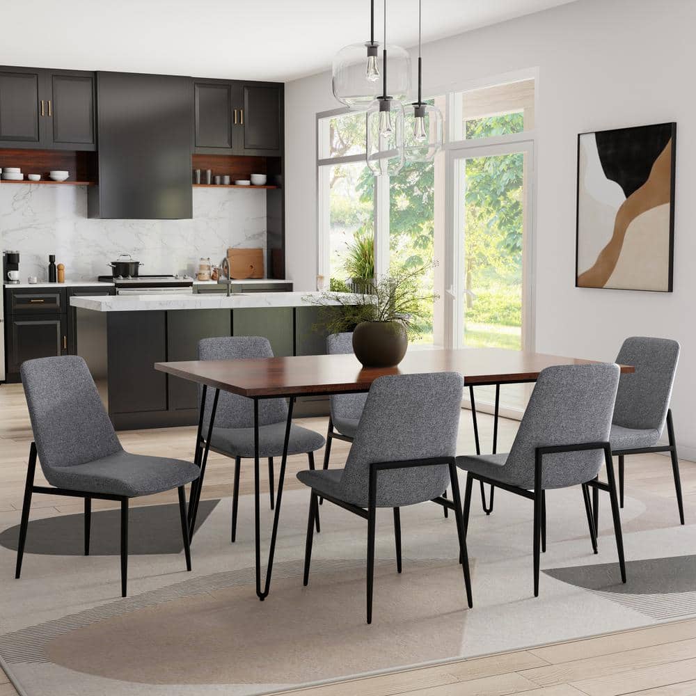 Contemporary gray dining chairs discount