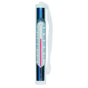Deluxe Chrome and Brass Swimming Pool and Spa Thermometer