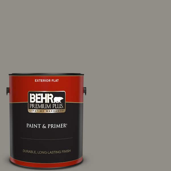 BEHR PREMIUM PLUS 1 gal. #PPU24-08 Parador Stone Flat Exterior Paint & Primer