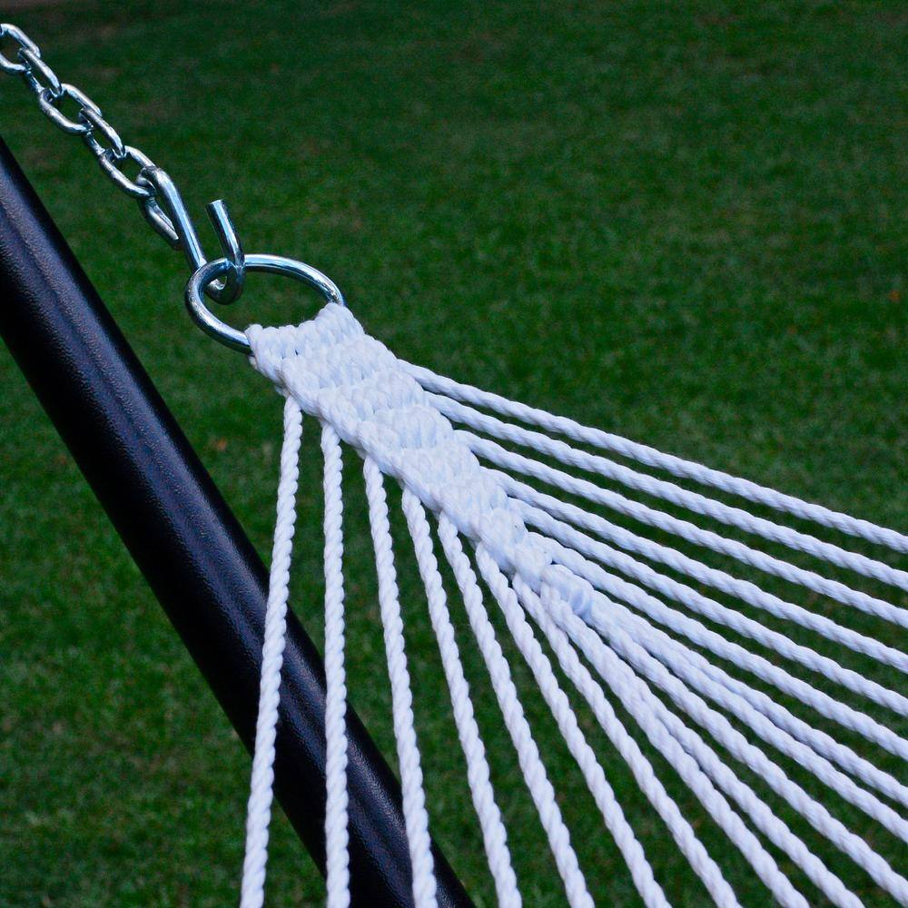 13' Blue and Green Striped Quilted Hammock with Pillow