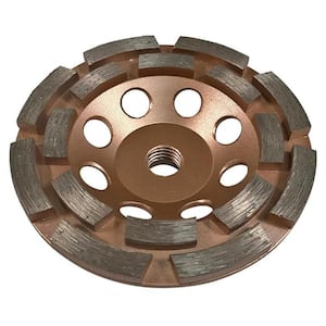 4.5 in. Diamond Grinding Wheel for Concrete and Masonry, 16 Double Row Turbo Segments, 5/8 in.-11 Threaded Arbor