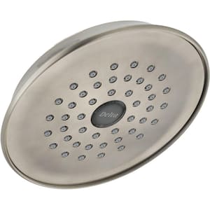 Lockwood 1-Spray Patterns 2.5 GPM 5.88 in. Wall Mount Fixed Shower Head in Stainless