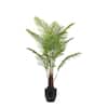 Unbranded 4 ft. Artificial Topiary Dark Green 9 Leaf Areca Palm Tree