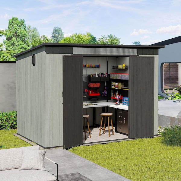6.2 ft. x 9.3 ft. Resin Outdoor Storage W/Louvered Vent, Lockable