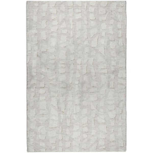 Dream Shag Premium Machine Washable Abstract ADS754 Ivory 5 ft. x 7 ft. 6 in. Area Rug