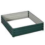 Outsunny Green Metal Raised Garden Bed, Steel Planter Box 845-662GN ...