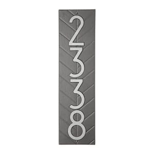 Modern Herringbone Vertical Plaque, Standard Wall 1-Line