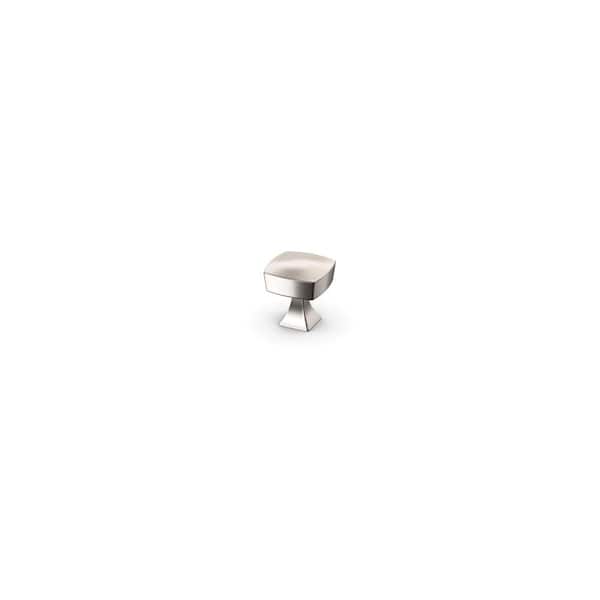 SIMPLY WOODMARK PRO Shaker Partial Overlay 1.25 in. W x 1.3125 in. D x 1.25 in. H Antic Knob in Satin Nickel