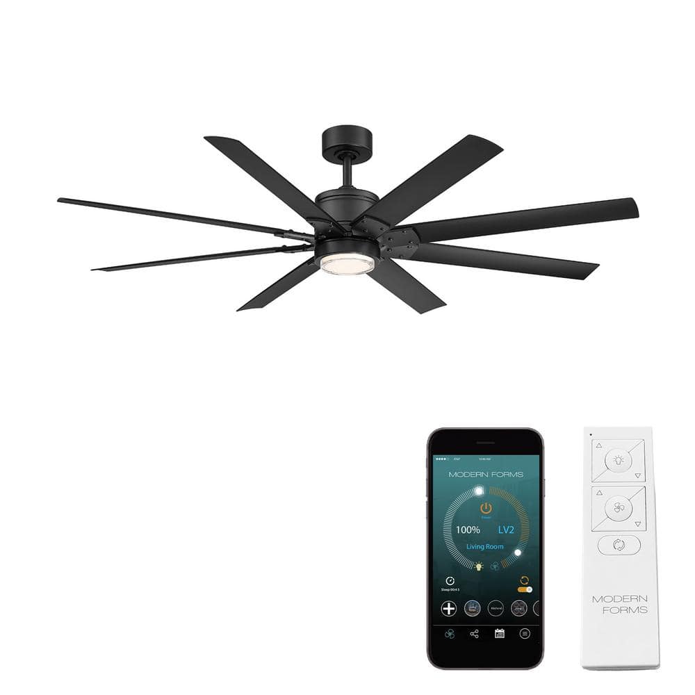 Renegade 52 in. Integrated LED Indoor/Outdoor Matte Black 8-Blade Smart Ceiling Fan with Light Kit and Remote Control price history on PriceWatchPro