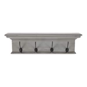 Charlie 27.56 in. Grey Brown Wall-Mounted with Shelf