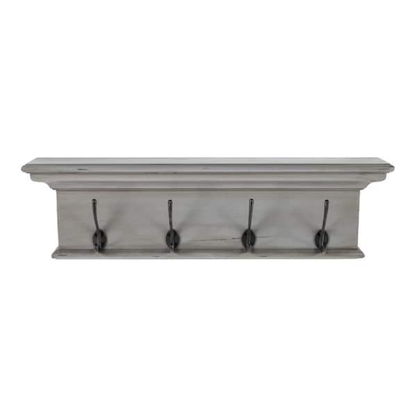 HomeRoots Charlie 27.56 in. Grey Brown Wall-Mounted with Shelf