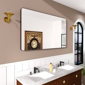Cosy 60 in. W x 36 in. H Rectangular Framed Wall Bathroom Vanity Mirror in Oil Rubbed Bronze