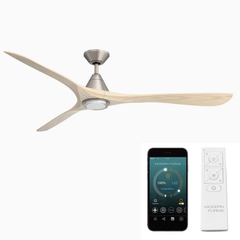 Carve 72 in. Smart Indoor/Outdoor Antique Nickel/White Oak Downrod Mount Standard Ceiling Fan 4CCT Integrated LED price history on PriceWatchPro