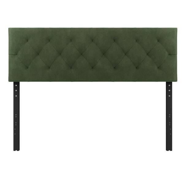 Brookside Jane Adjustable Green Velvet Upholstered Queen Headboard