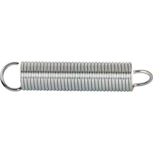 Extension Spring, Spring Steel Const, Nickel-Plated Finish, .072 GA x 5/8 in. x 3-1/4 in., Single Loop Open, (2-Pack)