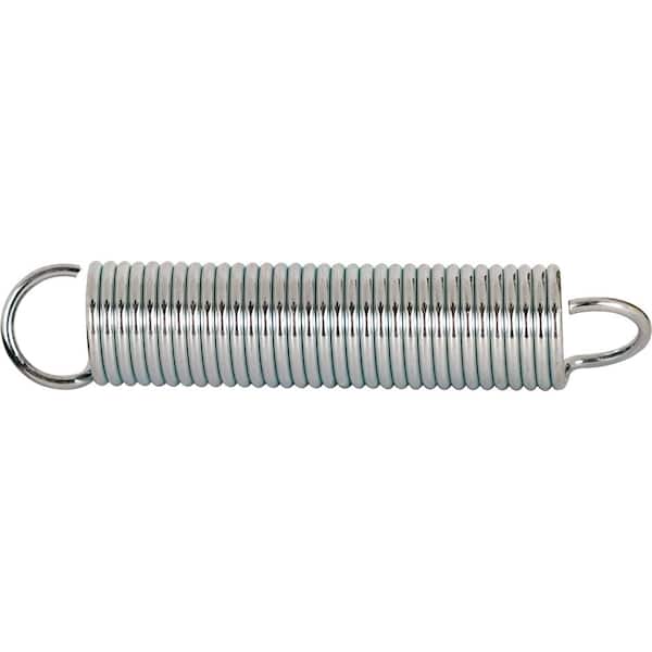 Prime-Line Extension Spring, Spring Steel Const, Nickel-Plated Finish, .072 GA x 5/8 in. x 3-1/4 in., Single Loop Open, (2-Pack)