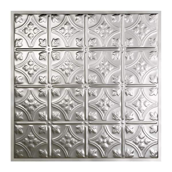 Great Lakes Tin Hamilton 2 ft. x 2 ft. Lay-in Tin Ceiling Tile in Clear (20 sq. ft. / case of 5)