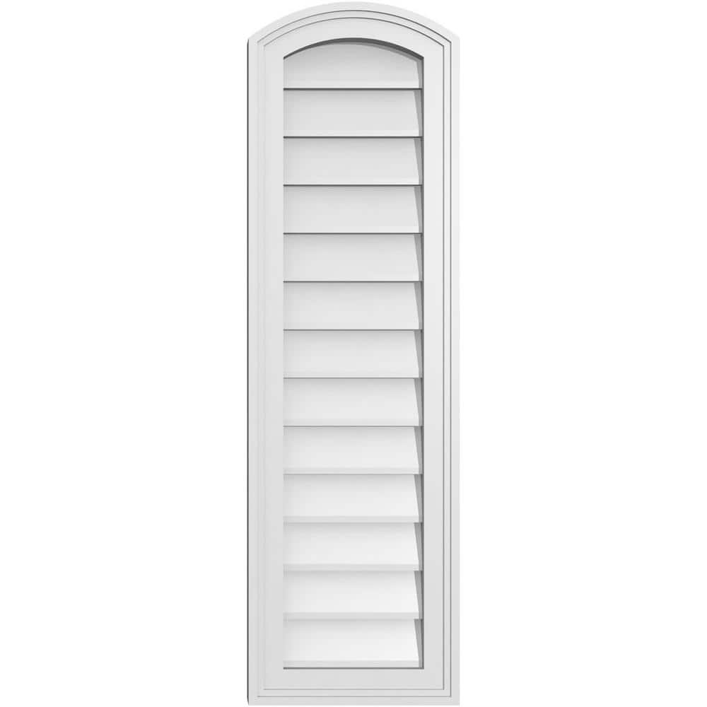 12 in. x 40 in. Arch Top Surface Mount PVC Gable Vent: Functional with Brickmould Frame price history on PriceWatchPro