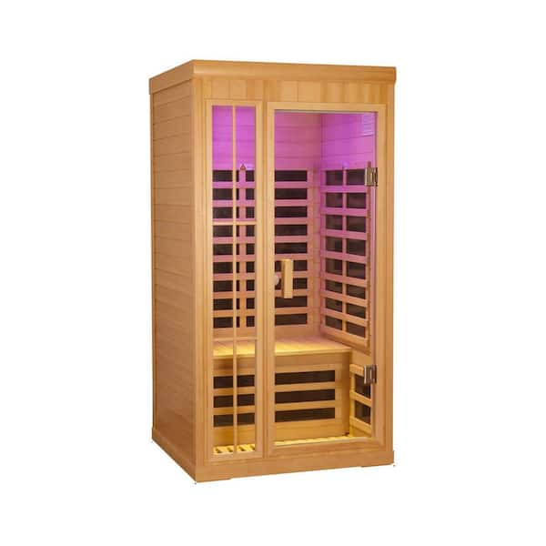 Boosicavelly 1-Person Sauna with LED Colour Lights