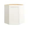 Hampton Bay Westfield Feather White Shaker Stock Corner Wall Kitchen Cabinet (24 in. W x 12 in. D x 30 in. H)