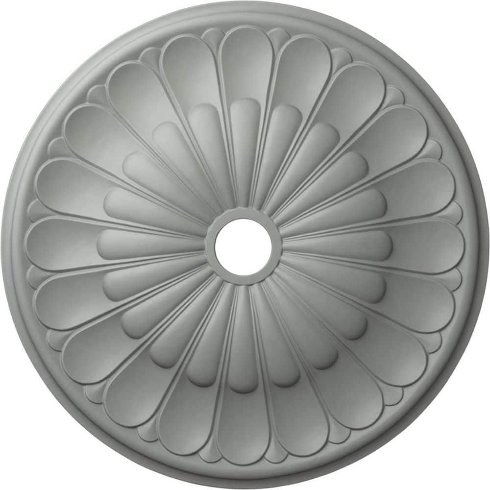 Primed White Urethane Gorleen Ceiling Medallion, 31.63 in