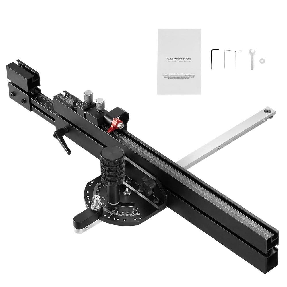 Precision Miter Gauge Standard Slot 3/4 in. x 3/8 in. Aluminum Alloy Table Saw Miter Gauge with 19-35 in. Grating price history on PriceWatchPro
