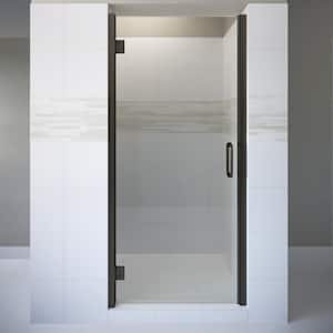 Coppia 24 in. x 76 in. Semi-Frameless Pivot Shower Door in Oil Rubbed Bronze with Handle