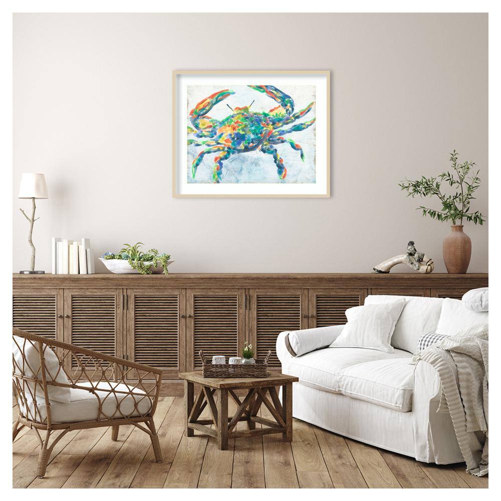 Vibrant Abstract Rainbow Crab II Framed Wall Art Print
