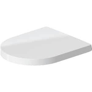 STARCK Compact Elongated Closed Front Toilet Seat in White