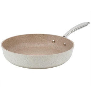 Granita Aluminum Nonstick 12 in. Frying Pan in Tan