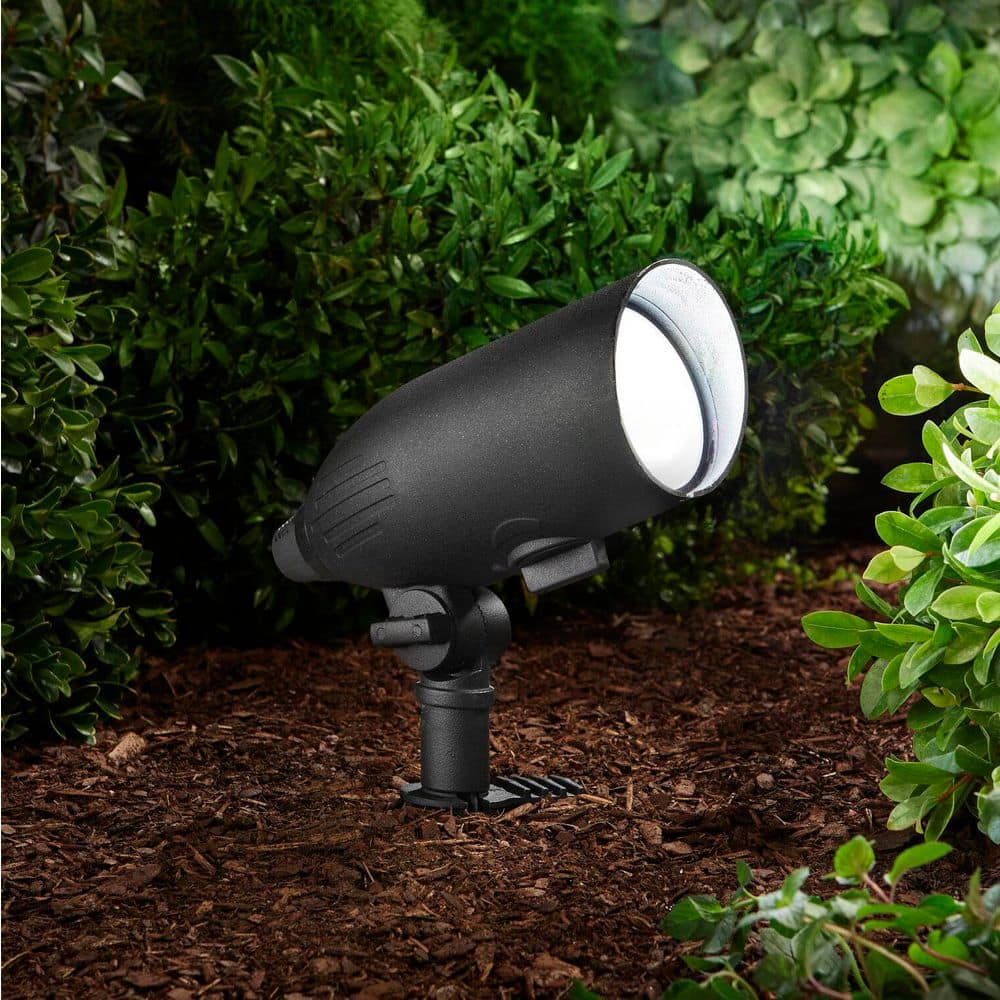 Hampton Bay 640/1130 Lumens Black Hardwired Low Voltage LED