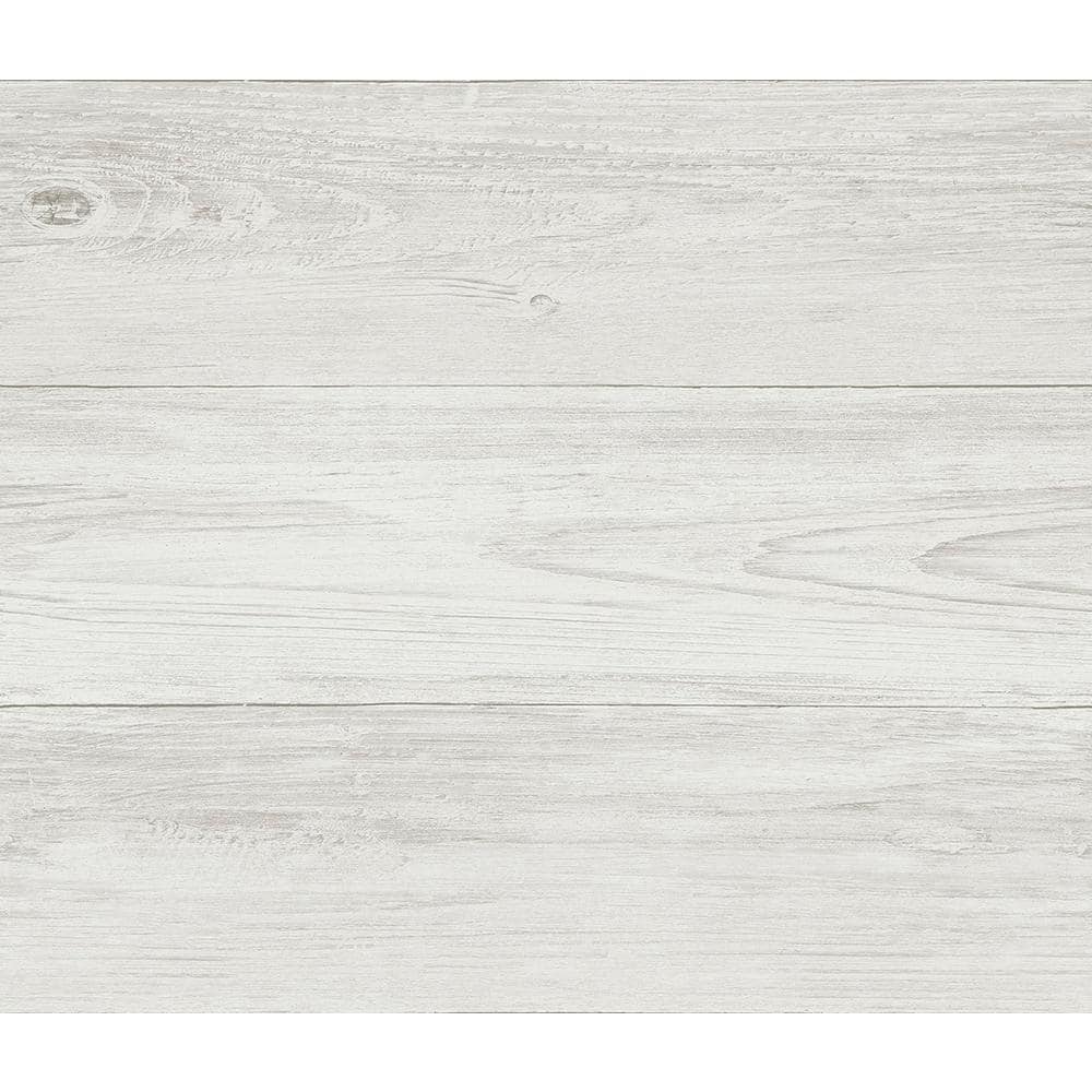 Chesapeake Mapleton Grey Faux Wood Paper Strippable Roll (Covers 56.4 ...