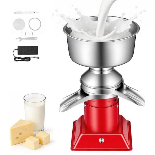 Milk Cream Centrifugal Separator Stainless Steel Electric Cream Separator 15.85 Gal. H Goat Milk Frothier Red