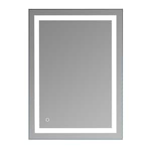 32 in. W x 24 in. H Rectangular Frameless with Touch LED Light Bathroom Vanity Mirror Sliver