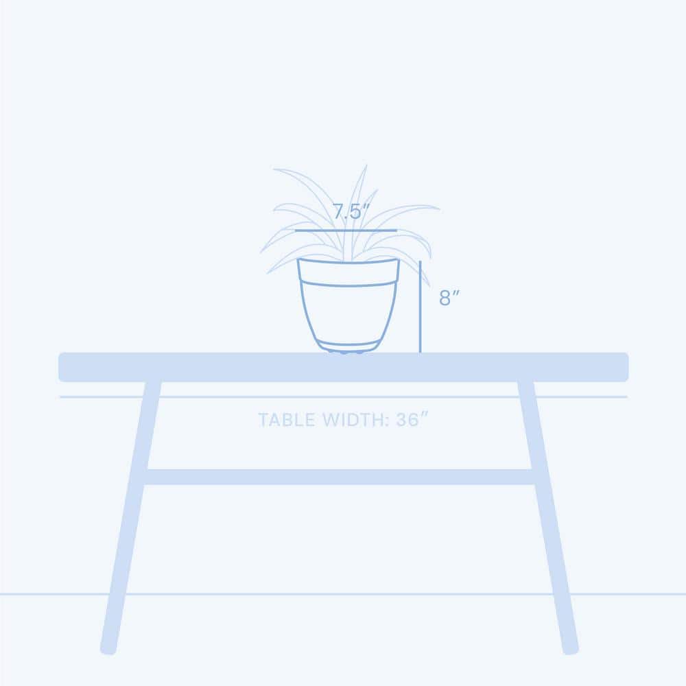 Ocean Blue 8-inch Recycled Plastic Indoor/Outdoor Planter with Saucer