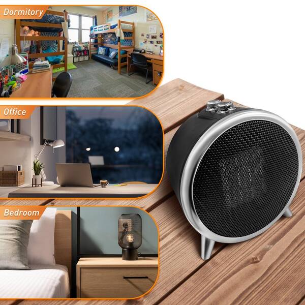 Comfort Zone 1500-Watt 10 in. Black Retro Design Fashion Electric Ceramic  Heater CZ485BKB-EU - The Home Depot