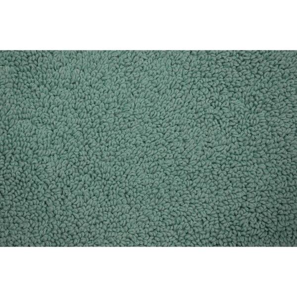 24x40 Traditional Plush Washable Nylon Bath Rug Sea foam