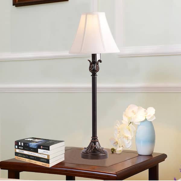 Merra 26 In Antique Bronze Traditional Buffet Lamps With Gold Highlights Set Of 2 Ptl 0102 Bz Bnhd 1 The Home Depot Antique Bronze Traditional Buffet Lamps, Tall Gold Buffet Lamps