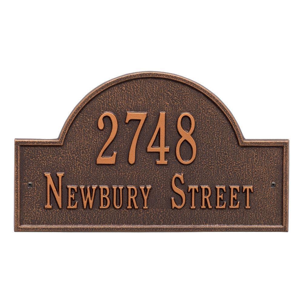 Arch Marker Standard Antique Copper Wall 2-Line Address Plaque price history on PriceWatchPro
