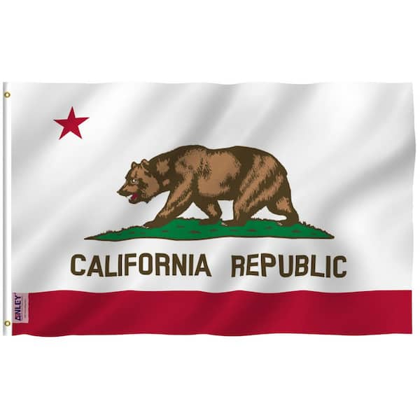 ANLEY Fly Breeze 4 ft. x 6 ft. Polyester California State Flag 2-Sided ...