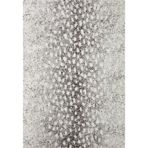 Bliss Micro Shag Charcoal/White 7 ft. 10 in. x 10 ft. Modern Area Rug